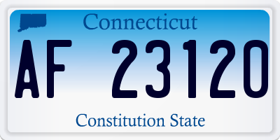 CT license plate AF23120