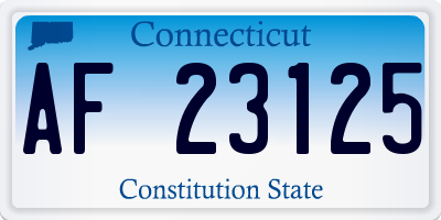 CT license plate AF23125
