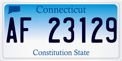 CT license plate AF23129