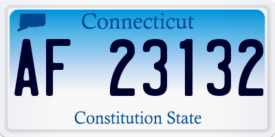 CT license plate AF23132