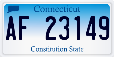 CT license plate AF23149