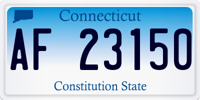 CT license plate AF23150