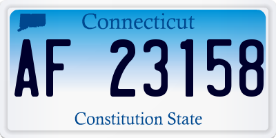 CT license plate AF23158