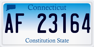 CT license plate AF23164