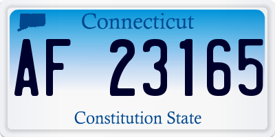 CT license plate AF23165