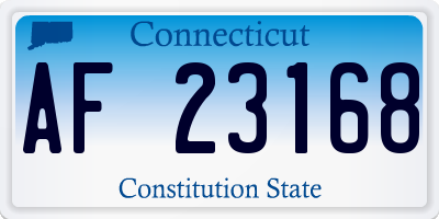 CT license plate AF23168