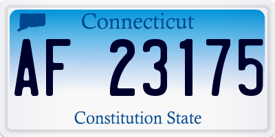 CT license plate AF23175