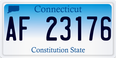 CT license plate AF23176