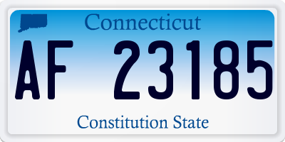 CT license plate AF23185