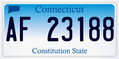 CT license plate AF23188