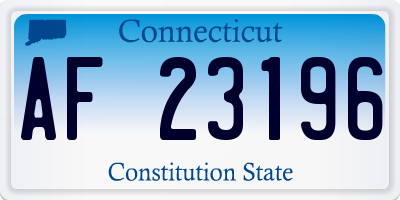 CT license plate AF23196