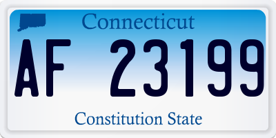 CT license plate AF23199