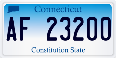 CT license plate AF23200