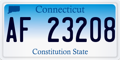 CT license plate AF23208