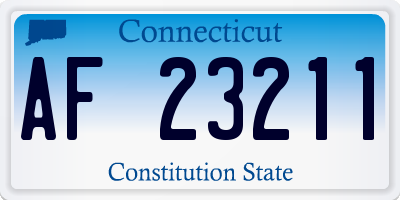 CT license plate AF23211