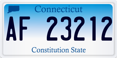 CT license plate AF23212