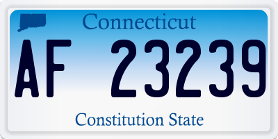 CT license plate AF23239