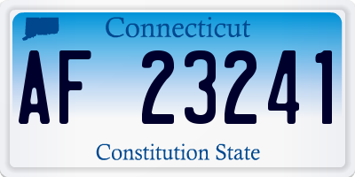 CT license plate AF23241