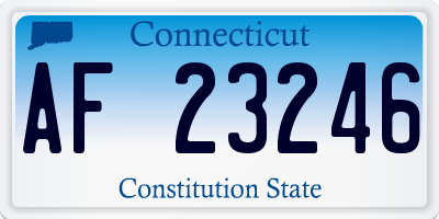 CT license plate AF23246