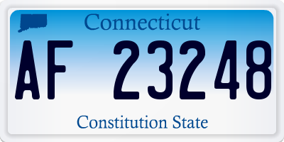 CT license plate AF23248