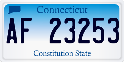 CT license plate AF23253