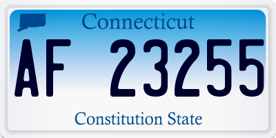 CT license plate AF23255
