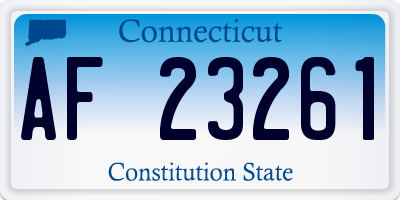 CT license plate AF23261