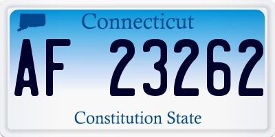 CT license plate AF23262