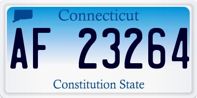 CT license plate AF23264