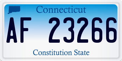 CT license plate AF23266