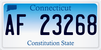 CT license plate AF23268