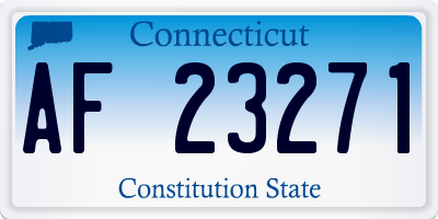CT license plate AF23271