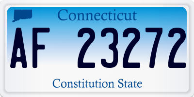 CT license plate AF23272
