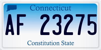 CT license plate AF23275