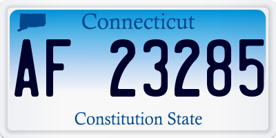 CT license plate AF23285