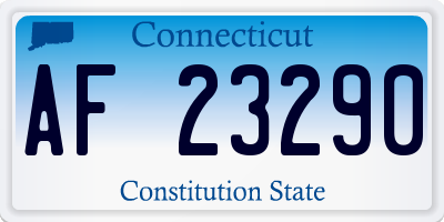 CT license plate AF23290