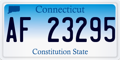 CT license plate AF23295