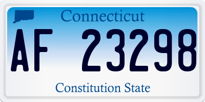 CT license plate AF23298