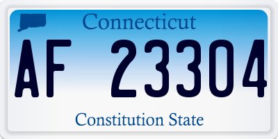 CT license plate AF23304