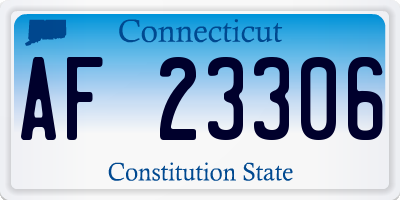 CT license plate AF23306