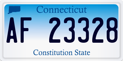 CT license plate AF23328