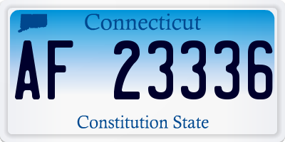 CT license plate AF23336