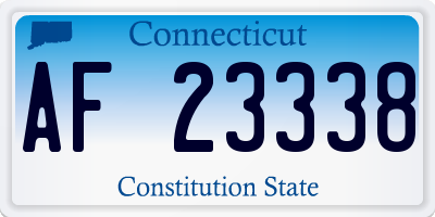 CT license plate AF23338