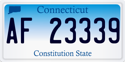 CT license plate AF23339
