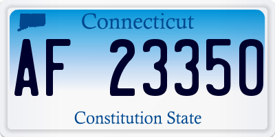CT license plate AF23350