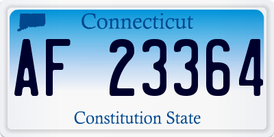 CT license plate AF23364