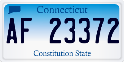 CT license plate AF23372