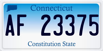 CT license plate AF23375