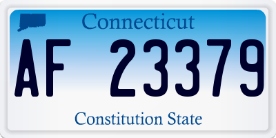 CT license plate AF23379