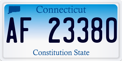 CT license plate AF23380